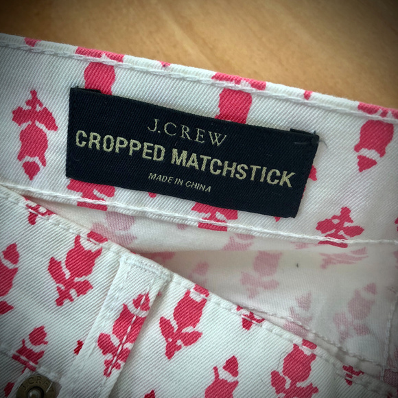 J. Crew Cropped Matchstick Jeans in Thistle Print - Like New! - Picture 5 of 7